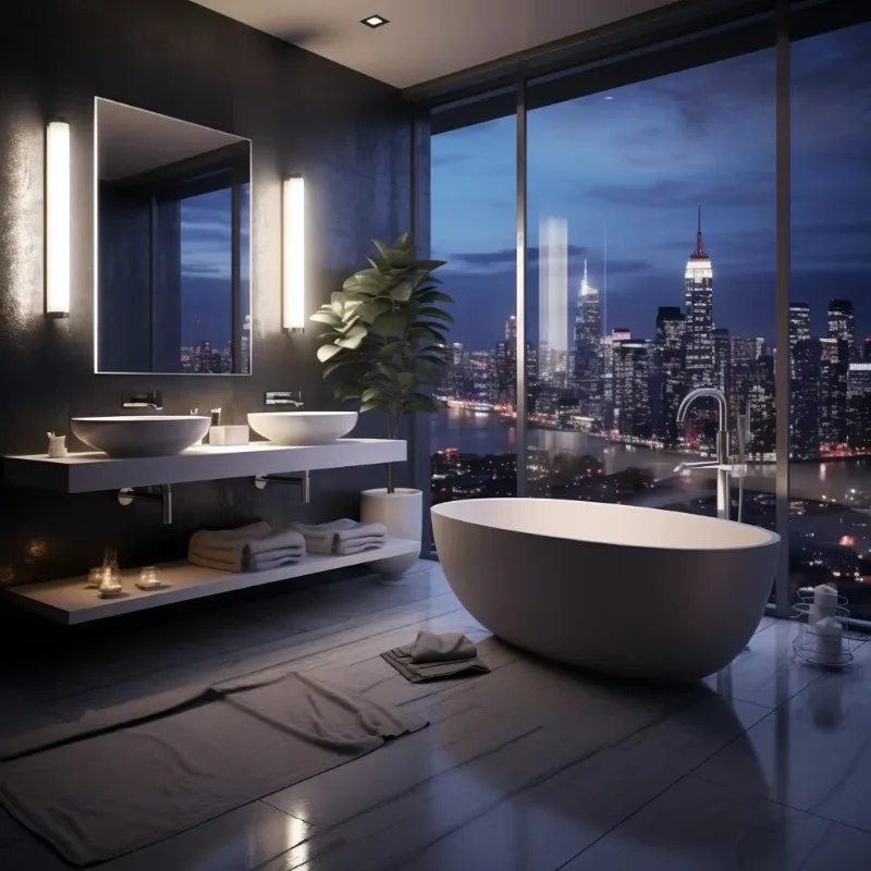 New Design Luxury Bathtub Japanese Soaking Sauna Vertical Ceramic Bathtub Customized