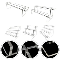 Acrylic Transparent Ladder Hand-Made Model Display Stand Display Stand Transparent Trapezoidal Blind Box Storage Shelf