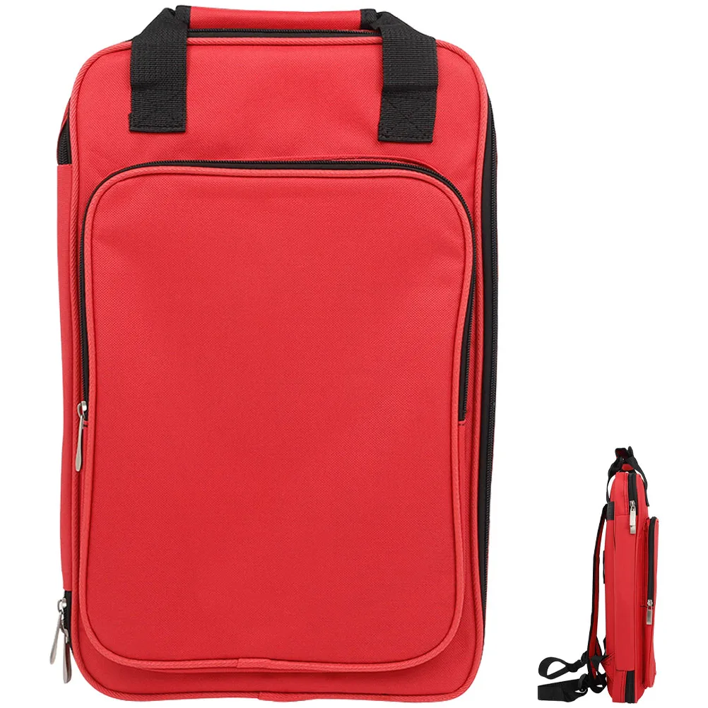 حقيبة عصا الطبل سميكة من قماش أكسفورد، تخزين واسع لأعواد الطبل، منظم حمل محمول، حامل مريح