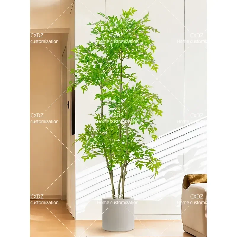Simulated green plants Nantianzhu high-end light luxury indoor living room decoration bionic plants potted false trees floor