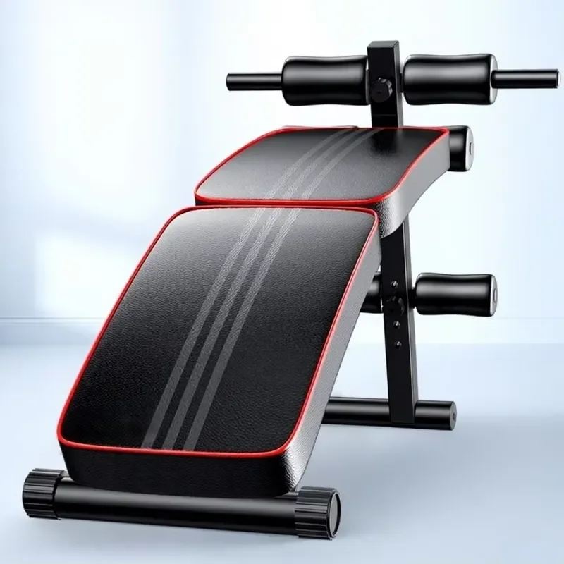 Multifunctional Folding Sit Up Board Men Abdominal Exercise Equipment 250kg Load Bearing with Resistance Rope Push Up Compact