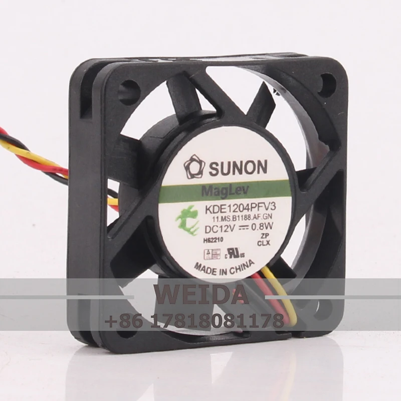 SUNON DC 12V 0.8W EC AC 40x40x10mm 4010 용 케이스 냉각 팬, 북쪽 및 남쪽 브릿지 축 무음 전력 소산, 4cm, KDE1204PFV3