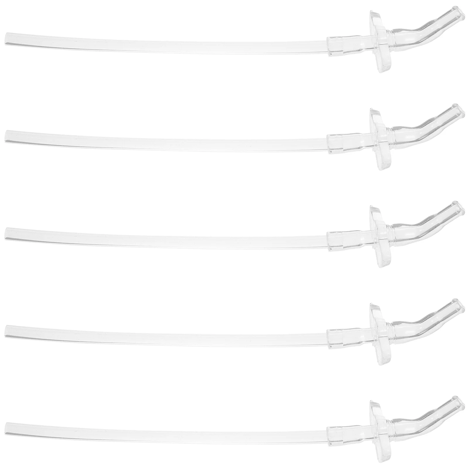 

5 Sets Silicone Straw Multi-function Washable Bottle Straight Smoothie Water Cup Supplies Portable Child