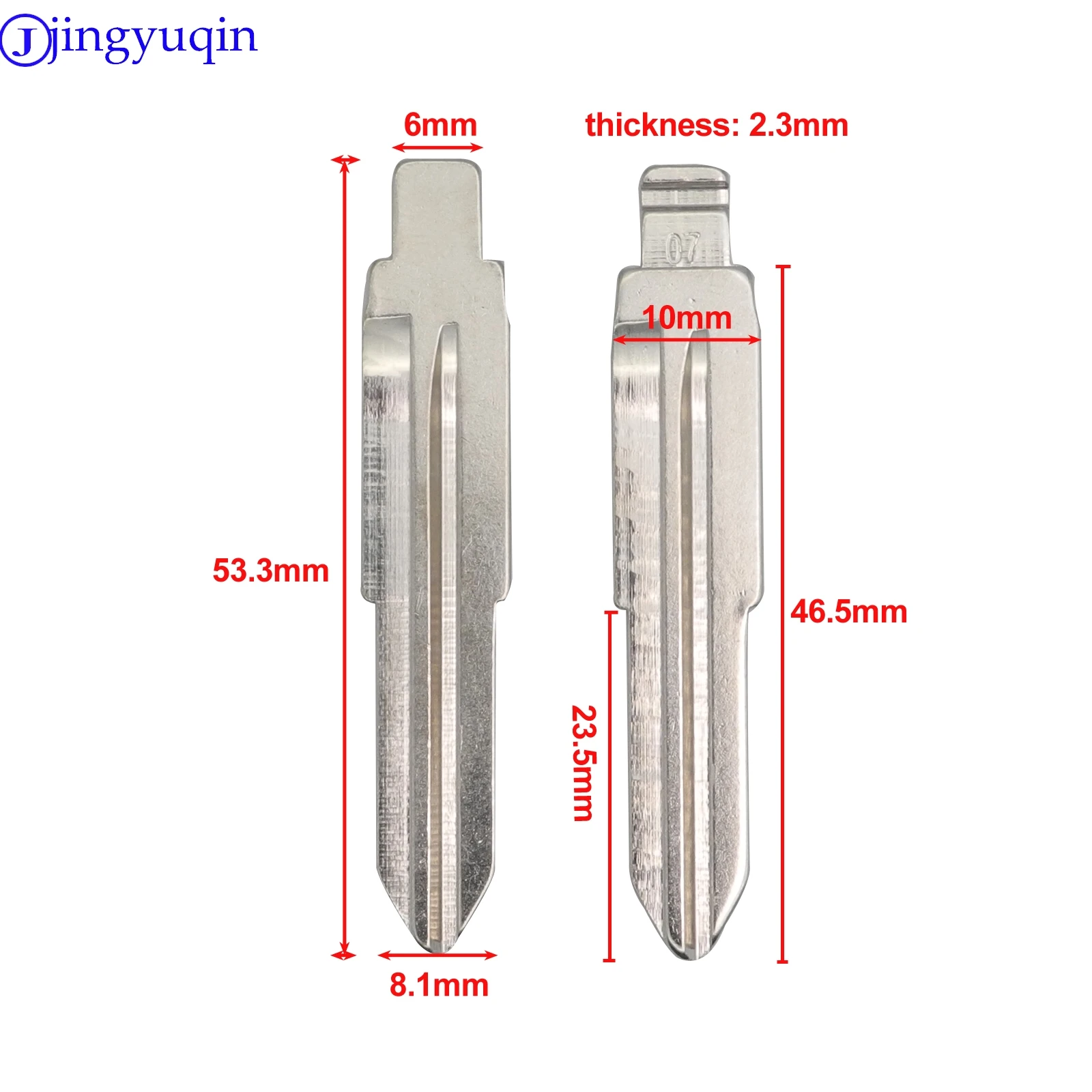 jingyuqin New 10pcs no.52 no.7 Car Key Ucut Blade #7 #52 For Suzuki Grand Vitara Ignis Liana Samurai Swift Sx4 S-Cross
