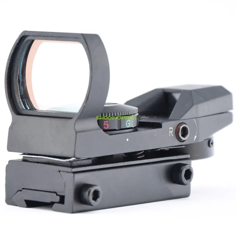 

Shooin Reflex 1x Red Dot Collimator Sight Integrated 20mm With Dovetail 11mm Mount Base M7569