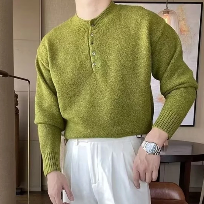 Sweaters Men Japanese Style Vintage Autumn Slouchy Commuting  Harajuku High Street Males Knitwear All-match Fashion Casual Ins