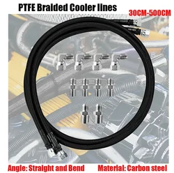 0-90 Degree Stainless steel braided pipeline 30-500CM AN6 Transmission Cooler Hose Line Fitting Kit Fuel Hose Pipeline
