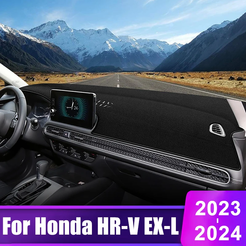 

For Honda HR-V HRV Vezel 2023 2024 Car Dashboard Cover Instrument Desk Sun Shade Mat Avoid Light Non-slip Pad Accessories