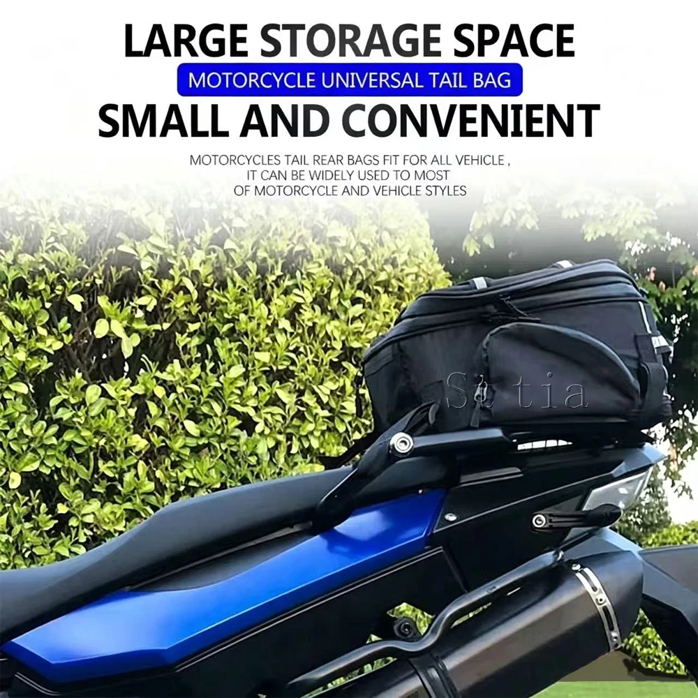 Motorcycle Accessories Black Waterproof Tail Bag Travel Luggage Rear Back Seat Bags Handbag For BMW R1300GS R 1300 GS R1200GS
