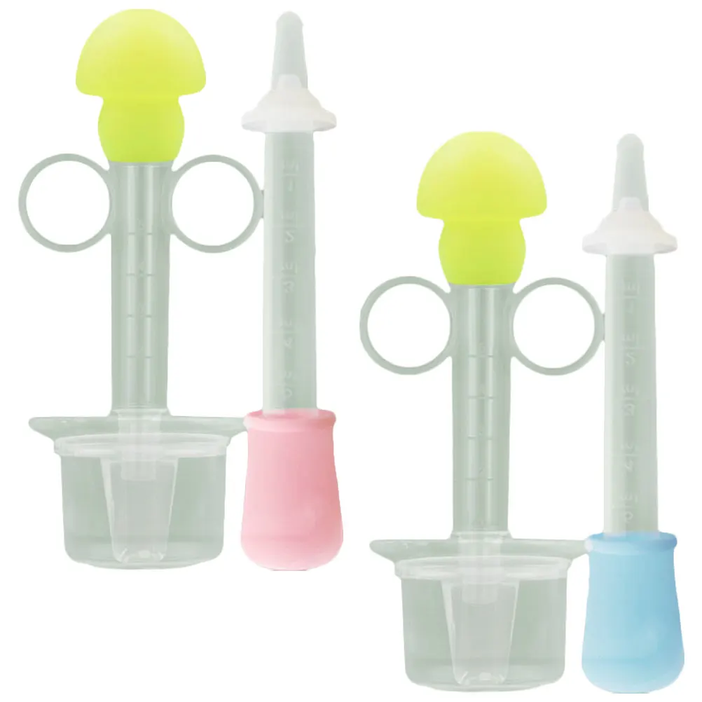 

Bottle Medicine Feeder 2 Sets Kitten Soft Pacifier Reusable Dog Pills Shooter Silica Gel Feeders Portable Pet Supplies