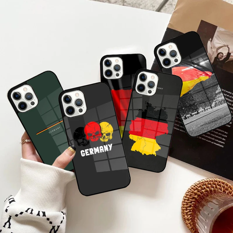 Germany Flag National Emblem Phone Case Magnetic for iPhone 15 16 14 13 Pro Max 11 12 Mini Magsafe Wireless Charging Cover