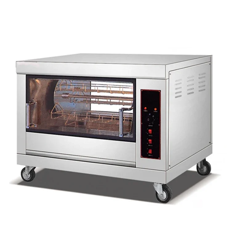 Automatic rotating industrial gas roast chicken oven