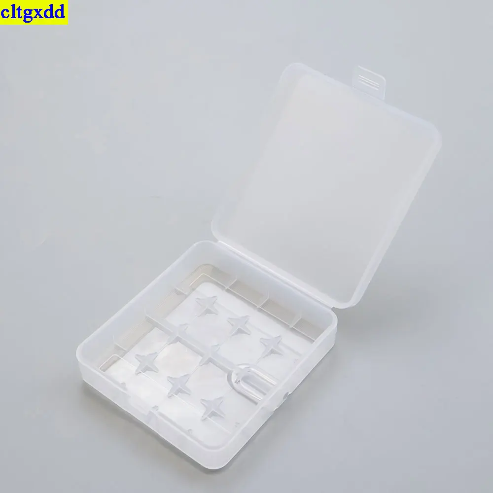 Cltgxdd 1 pieza 4 ranura para tarjetas 18650 caja de almacenamiento de batería recargable con gancho de metal caja de plástico equipo engrosado almacenamiento de batería