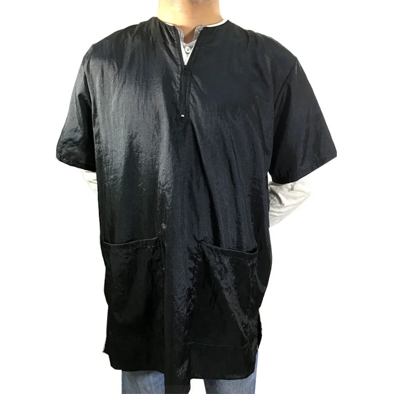 Waterproof Work Clothes Dog Grooming Apron Pet Store Uniform Short Sleeve Non-stick Hair Smock Hair Salon Uniforms Breathable