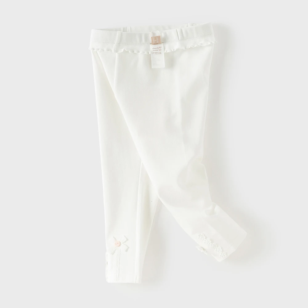 Dave Bella Children Leggings Girls Clothes Spring Autumn Kids Elastic Waist Pants Baby Fashion Outdoor Trousers Cotton DB1260810