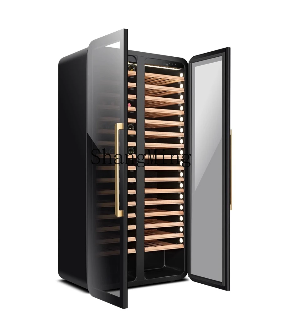 ZYY armadietto per vino rosso a doppia porta con conversione di frequenza, frigorifero da tè ultrasottile a temperatura costante incorporato