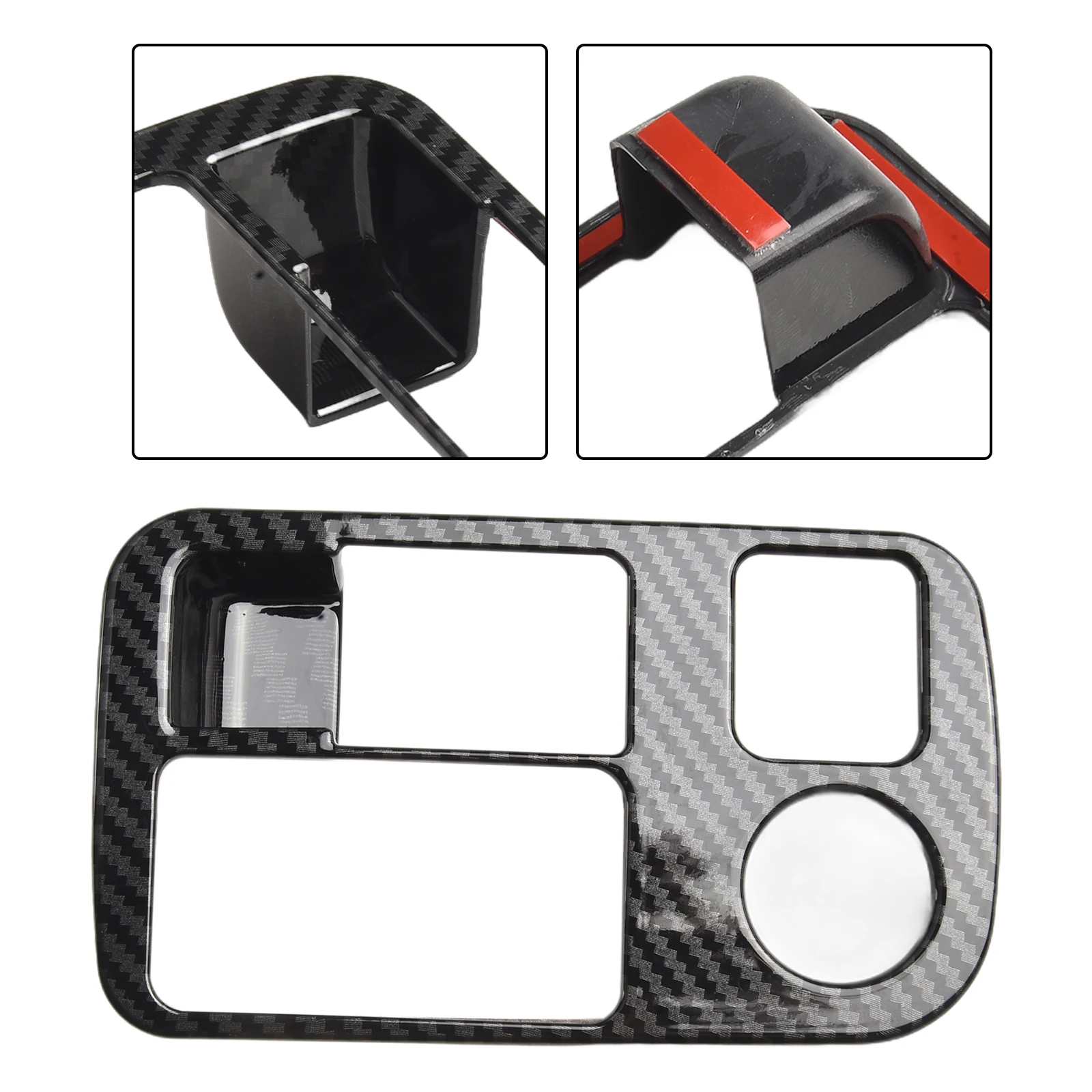 1pc For Hyundai IONIQ 6 2022+ Carbon Fiber Style Headlight Adjustment Switch Cover Trim Direct Mount ABS Interior Accessories