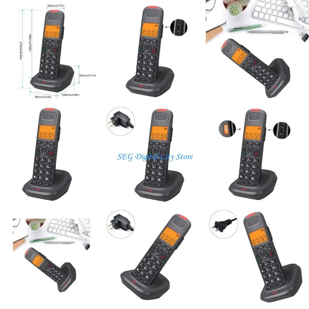 U75B Long Battery D1015 Cordless Phone Desk Phone for Extended Communication