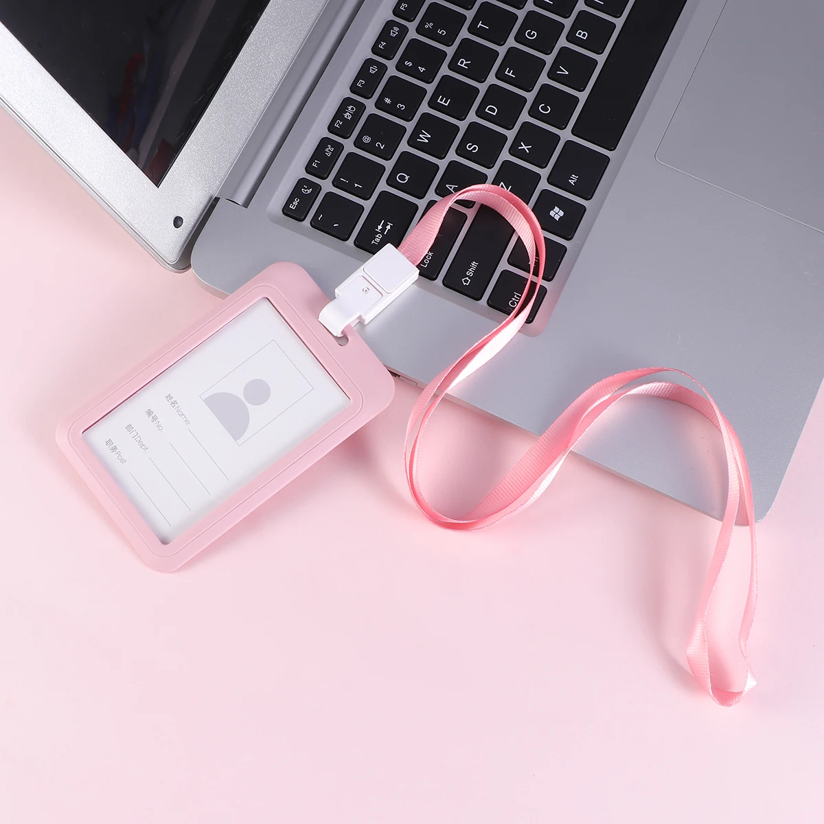 

Badge Lanyard ID Card Holder Material Easy Use Business Case Accessory Great Gift Plastic Lanyard Badge