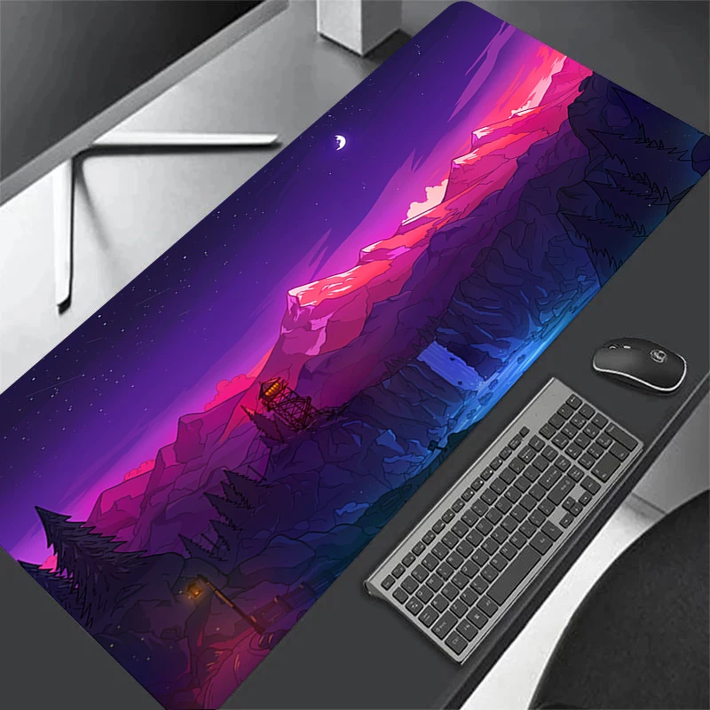 Deep Forest Firewatch Laptop Gamer Mousepad Gaming Non-slip Mouse Pad Large Locking Edge Keyboard 700x300 Deak Mat for Cs Go LOL