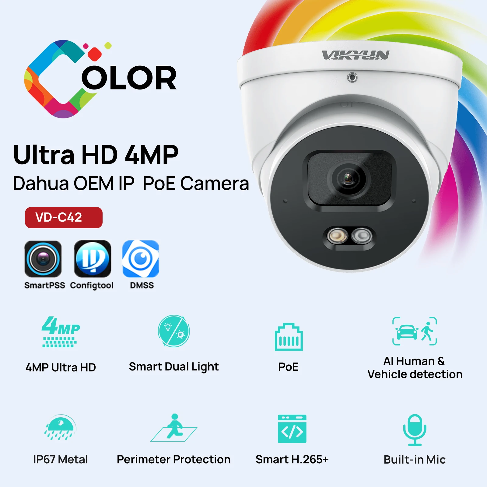 Smart Home Login - Telecamera di Sicurezza IP VIKYLIN 4MP