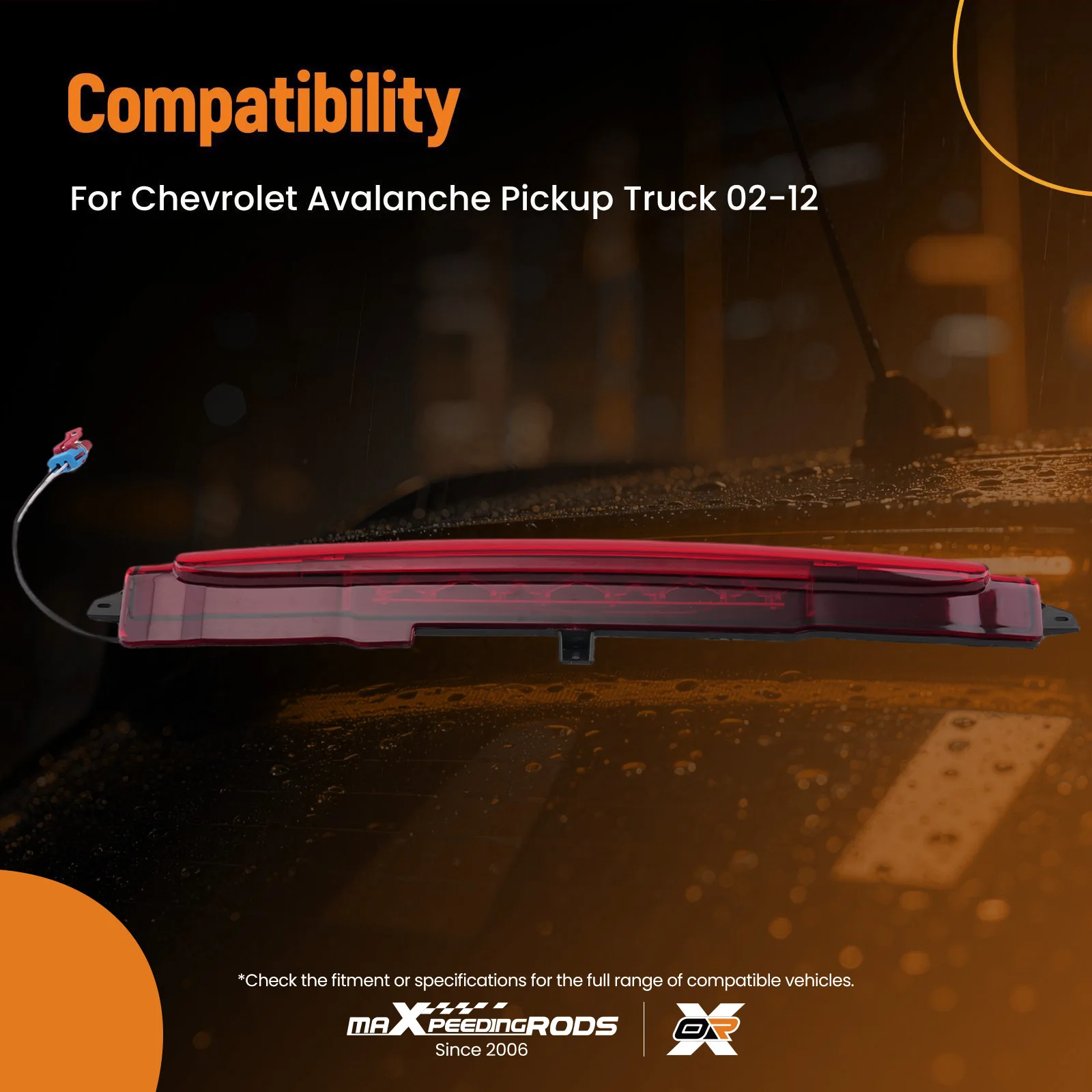 LED 3rd Brake Third Light For Chevrolet for Chevy Avalanche Truck Pickup 2002-2012