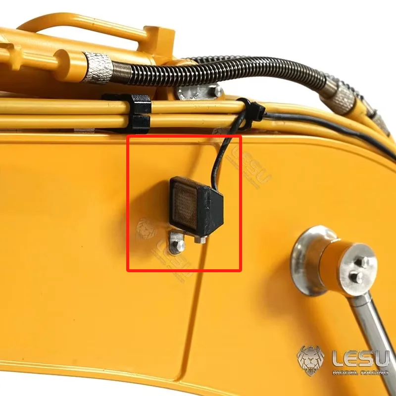 LESU 1/14 PC360 excavator mechanical model toy big arm LED spotlight S-1307 Tamiya model DIY modification