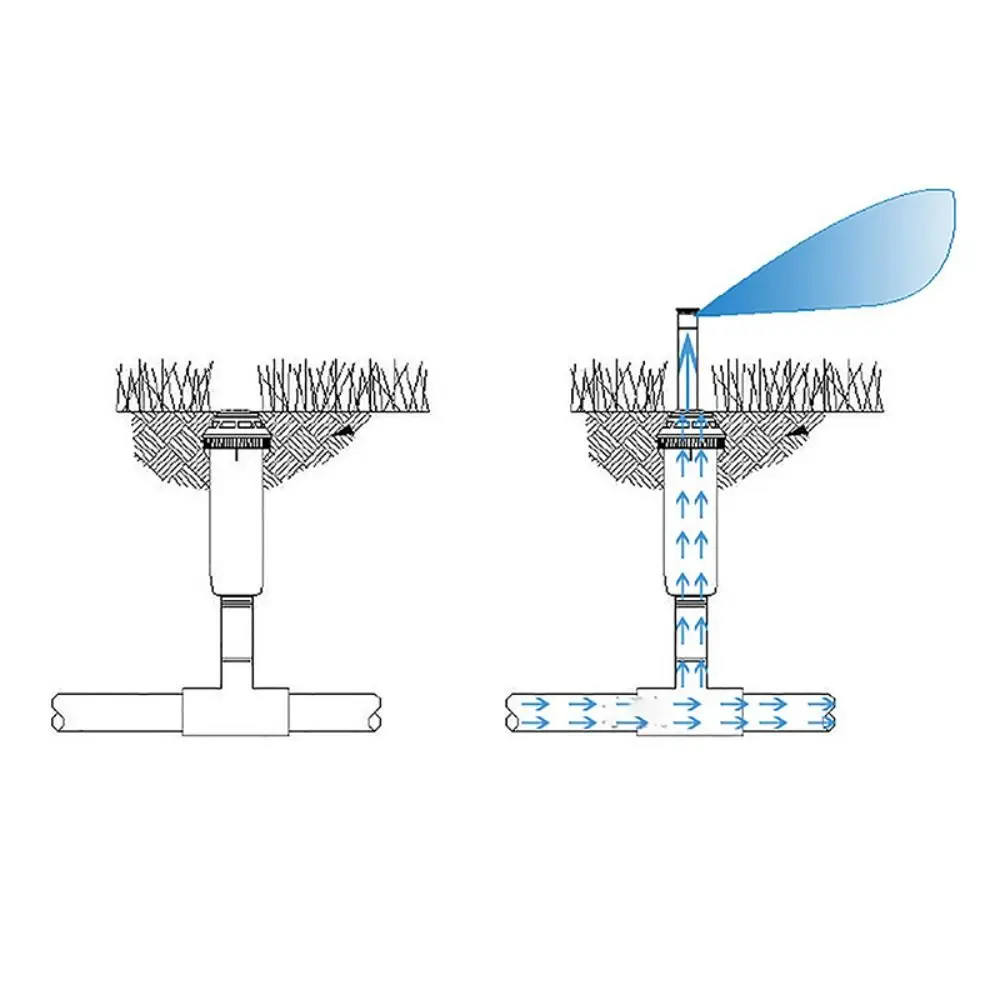 Engineering Plastic Pop-Up Sprinkler Nozzle Adjustable Spray Pattern Removable Filter Sprinkler Replacement Nozzle