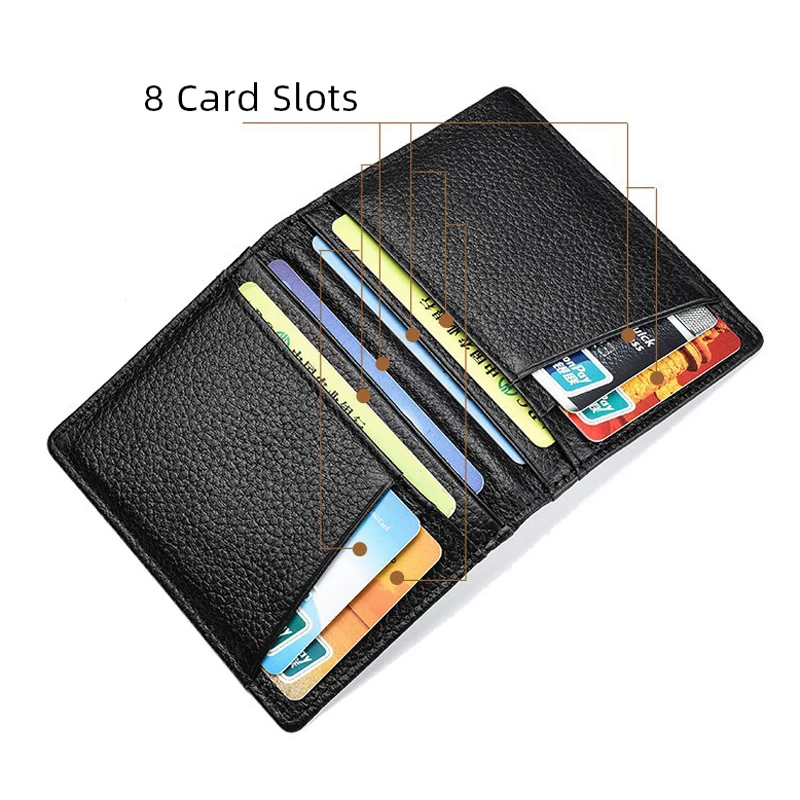 YUECIMIE Super Slim Weiche Brieftasche Aus Echtem Leder Mini Kreditkarte Halter Geldbörsen Geldbörse Dünne Kleine Kartenhalter Männer Brieftasche – Detail 5