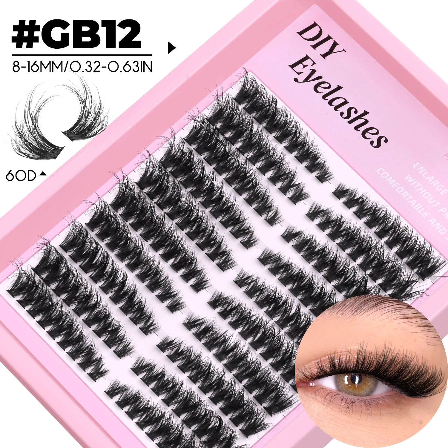 DIY Cluster Lashes Mixed Tray Natural Volume