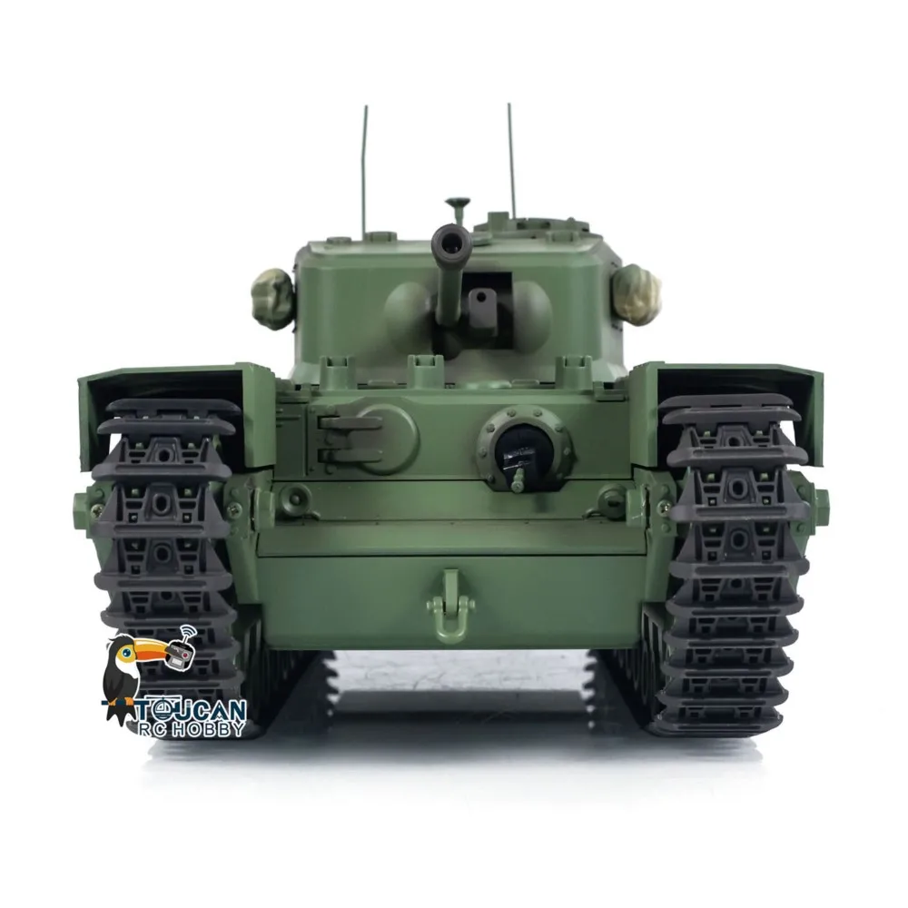 1/16 Tongde RC tanque de batalla Churchill Mk.VII batalla infrarroja eléctrica Radio Control Panzer listo para correr vehículos juguetes TH23781