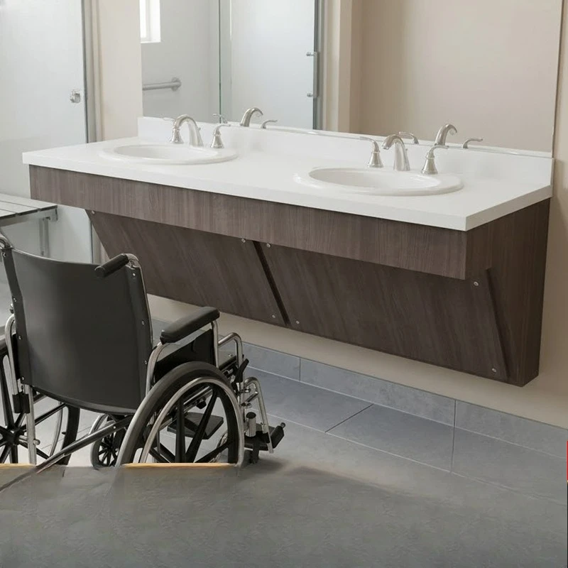 Suitable for the elderly, bathroom cabinet, ceramic integrated basin integrated cabinet, suitable for the elderly, safe
