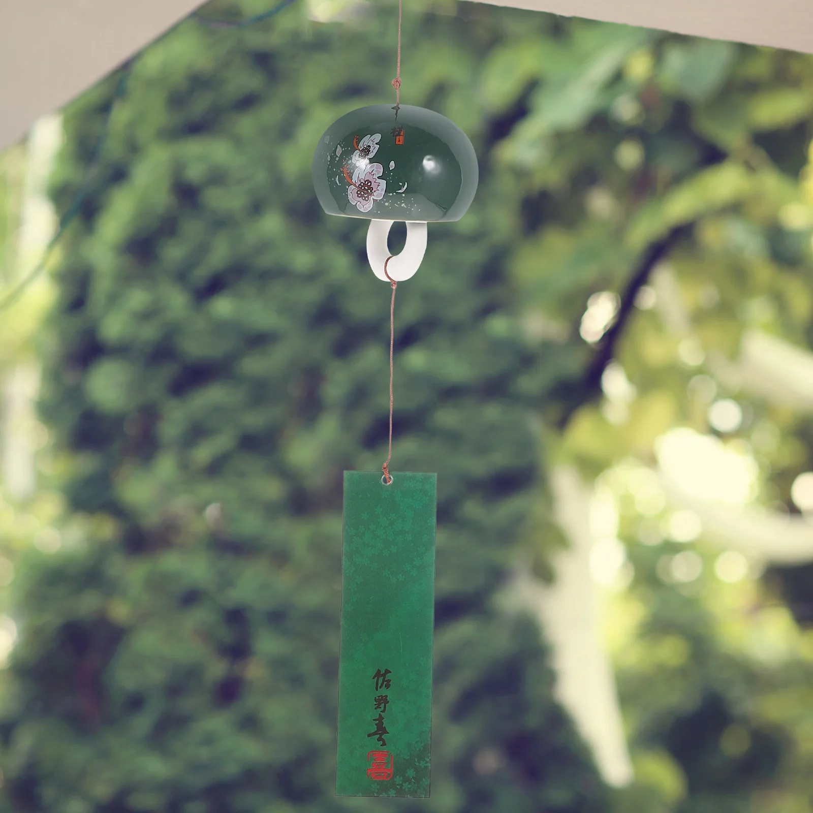 

Ceramic Wind Chime Japanese Hanging Wind Bell Decorative Pendant for Garden Balcony Window Home Relaxing Sound Ornament