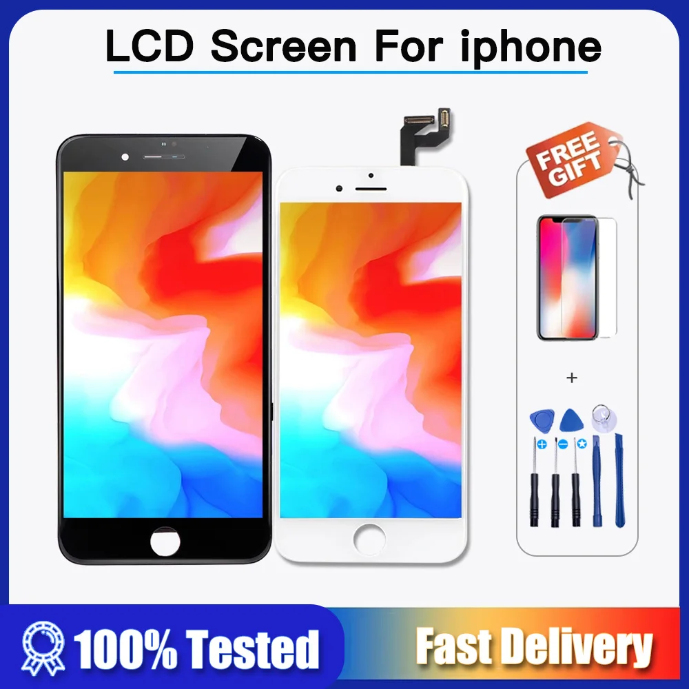 Retina LCD Display For Iphone 7 8 6 6s plus 5 SE Screen Force Touch Digitizer Assembly For iPhone X XR XS MAX 11 PRO LCD Display