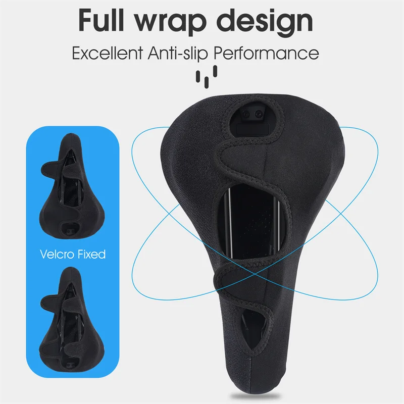 Thicken Comfortable Bicycle Saddle Cover PU Leather GEL Silicone Cycling Seat Cover Soft Sponge Shockproof MTB Road Bike Cushion