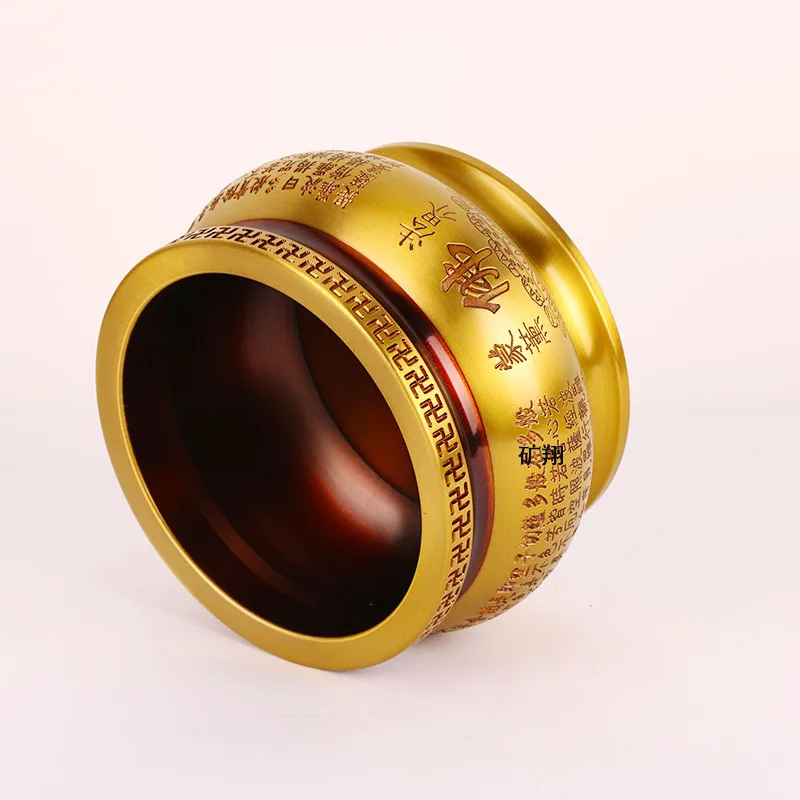 Large indoor burner home use, suitable for burning incense sticks, featuring a Heart Sutra design, made of copper, a