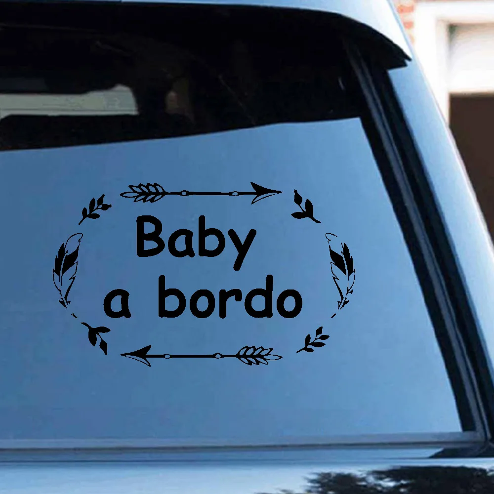 1pc Newest Children Custom Name Car Sticker Arrow circle Decor Vinyl Decal For Car Head Engine Cover Windows Decoration