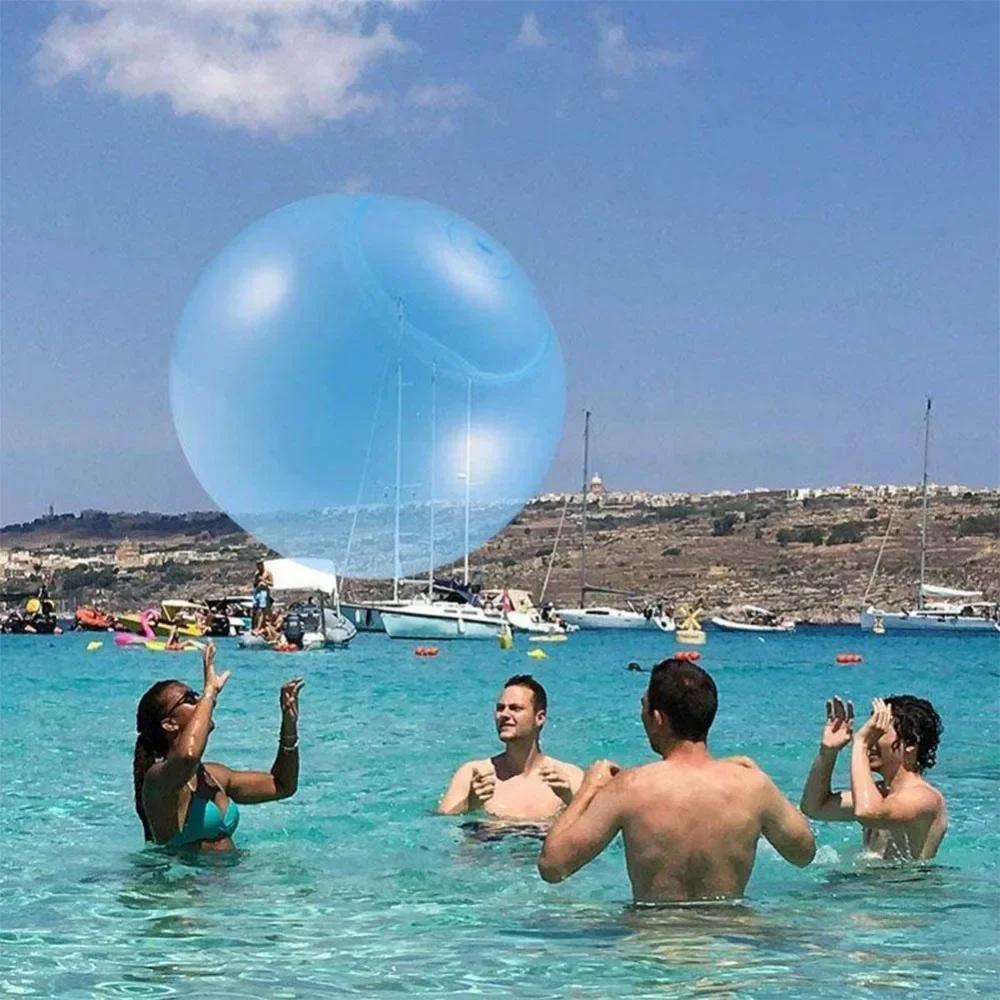 Bubble Ball Reusable Children Outdoor Soft Inflatable Giant Elastic Water-filled Ball Balloon Toy for Beach Fun Party Game Gifts