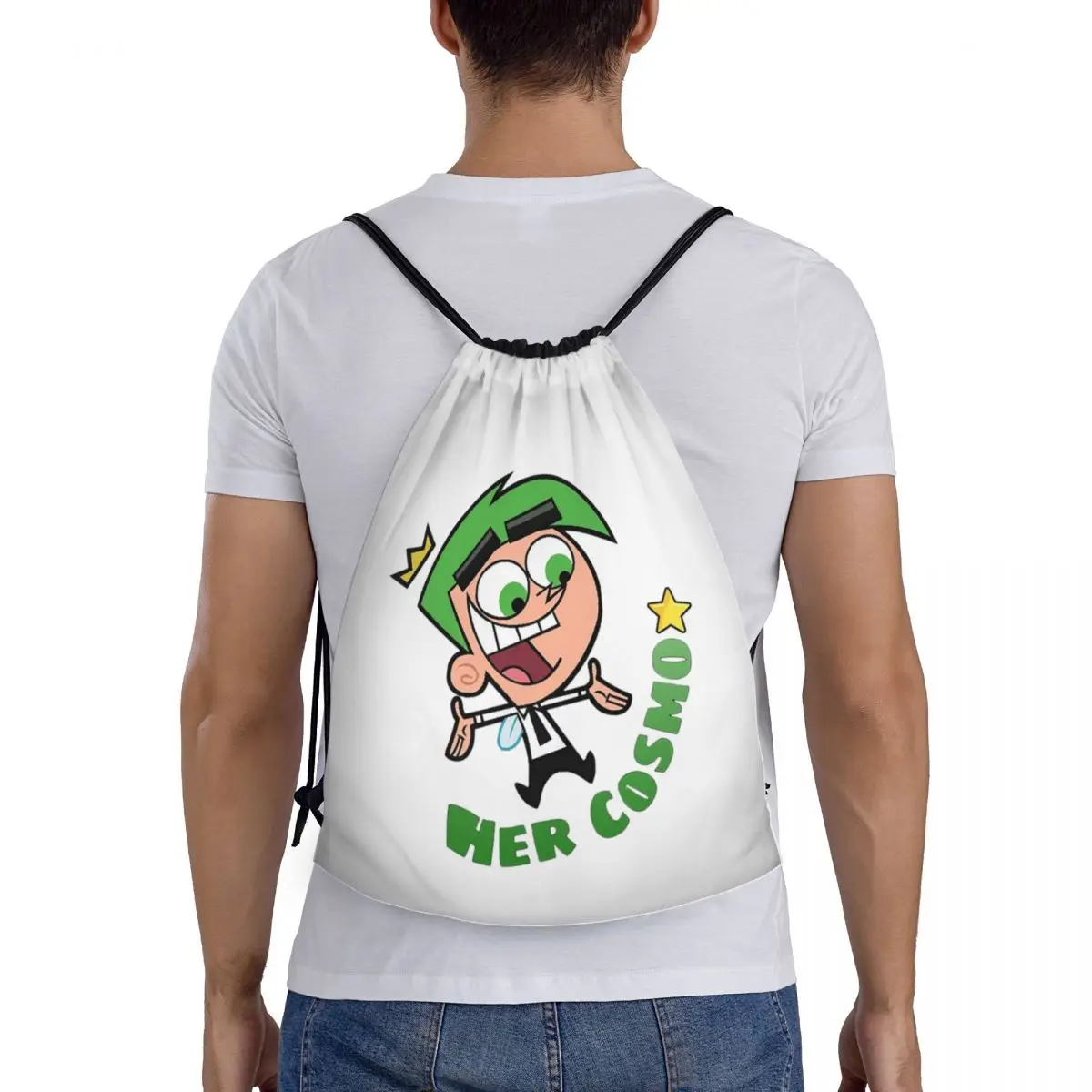

Fairly Oddparents Cosmo Backpacks Casual Portable Drawstring Bags Sports Bag Book Bags For Travel Students