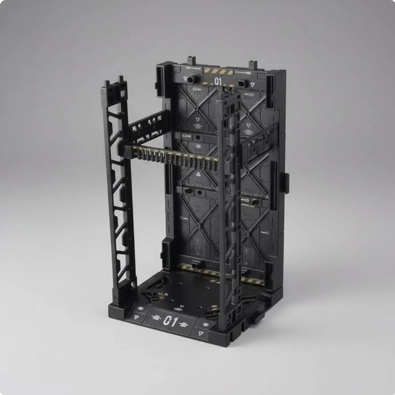 Plastic Modular Hangar Display Shelf for 1/100 Action Figures Diorama Base with Authentic Mechanical Texture Expandable Storage