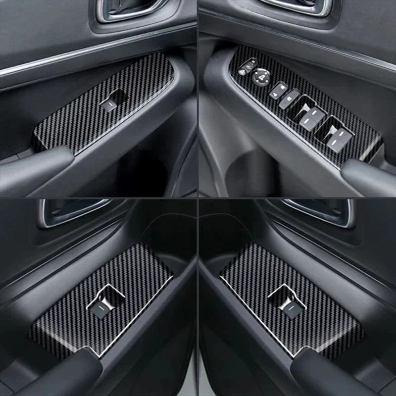 RHD LHD For Honda Vezel HR-V E:HEV 2021 2022 2023 ABS Window Glass Lift Button Trim Switch Cover Door Armrest Panel Sticker