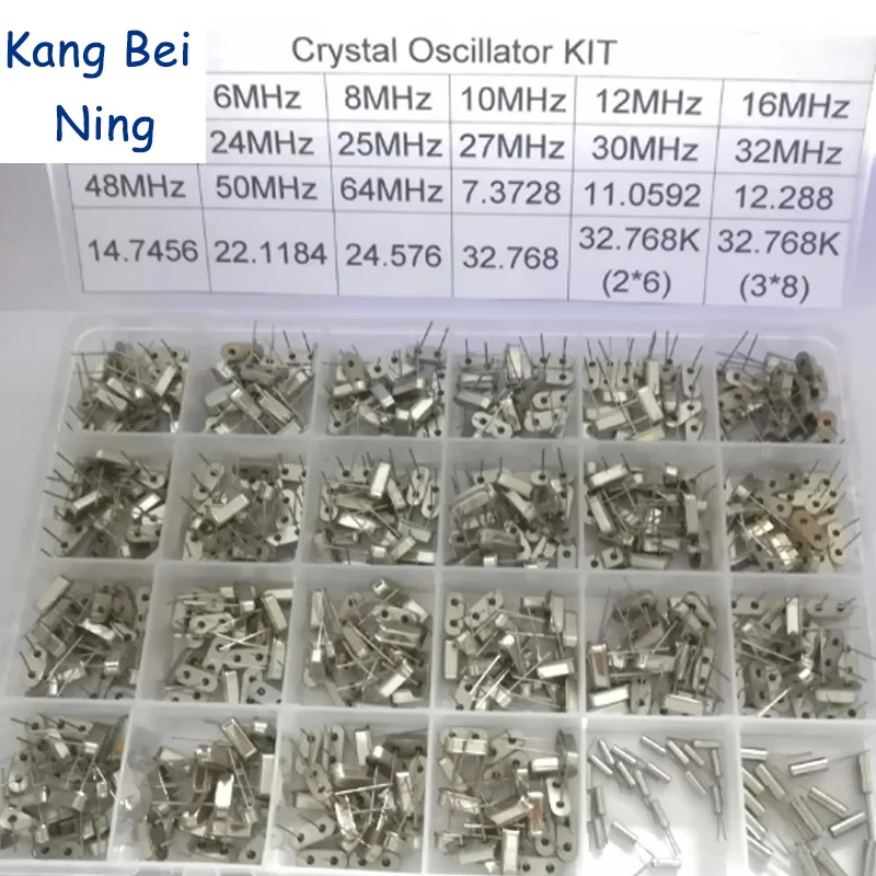 

480PCS Hc-49S 24 Kinds X20pcs Crystal Oscillator Electronic Kit Resonator Ceramic Quartz DIP 32.768 4 8 12 16 20 25 MHZ