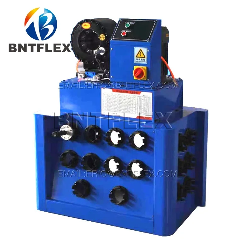 Сделано в Китае Быстрая скорость от 3/16 до 1,5 дюйма Электрические гидравлические шланговые прессы с 9 комплектами матриц для обжима труб