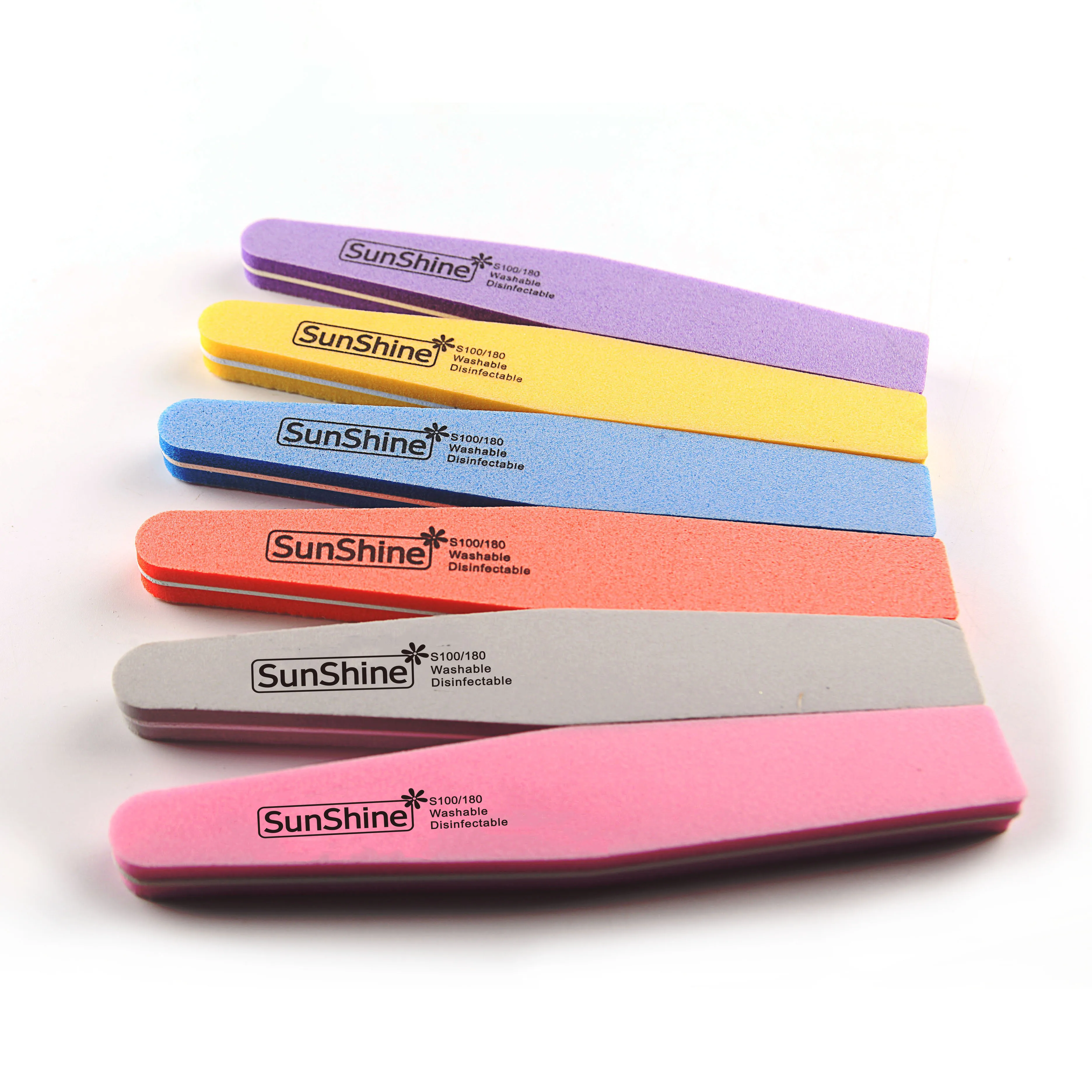 

SunShine 10pcs Double-sided Nail File Blocks Colorful Sponge Nail Polish Buffing Sanding Buffer Strips Polishing Manicure Tools