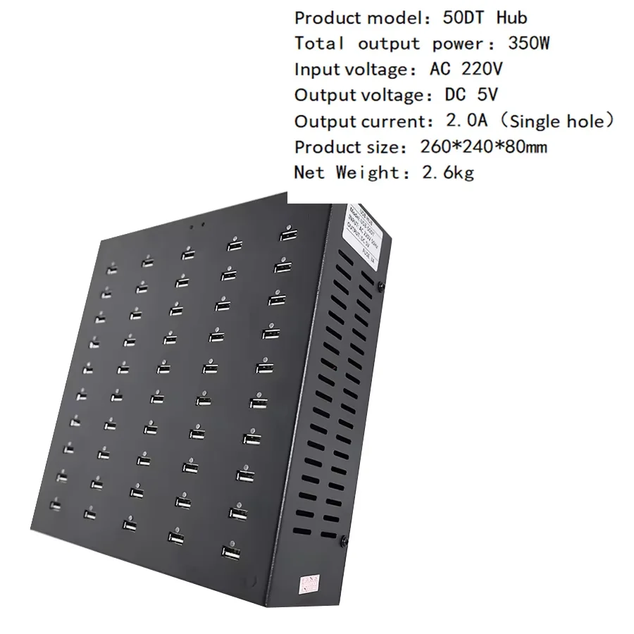 350W 50 Ports USB Charger Display For Android iPhone Adapter Multifunctional HUB Charging Station Dock Socket