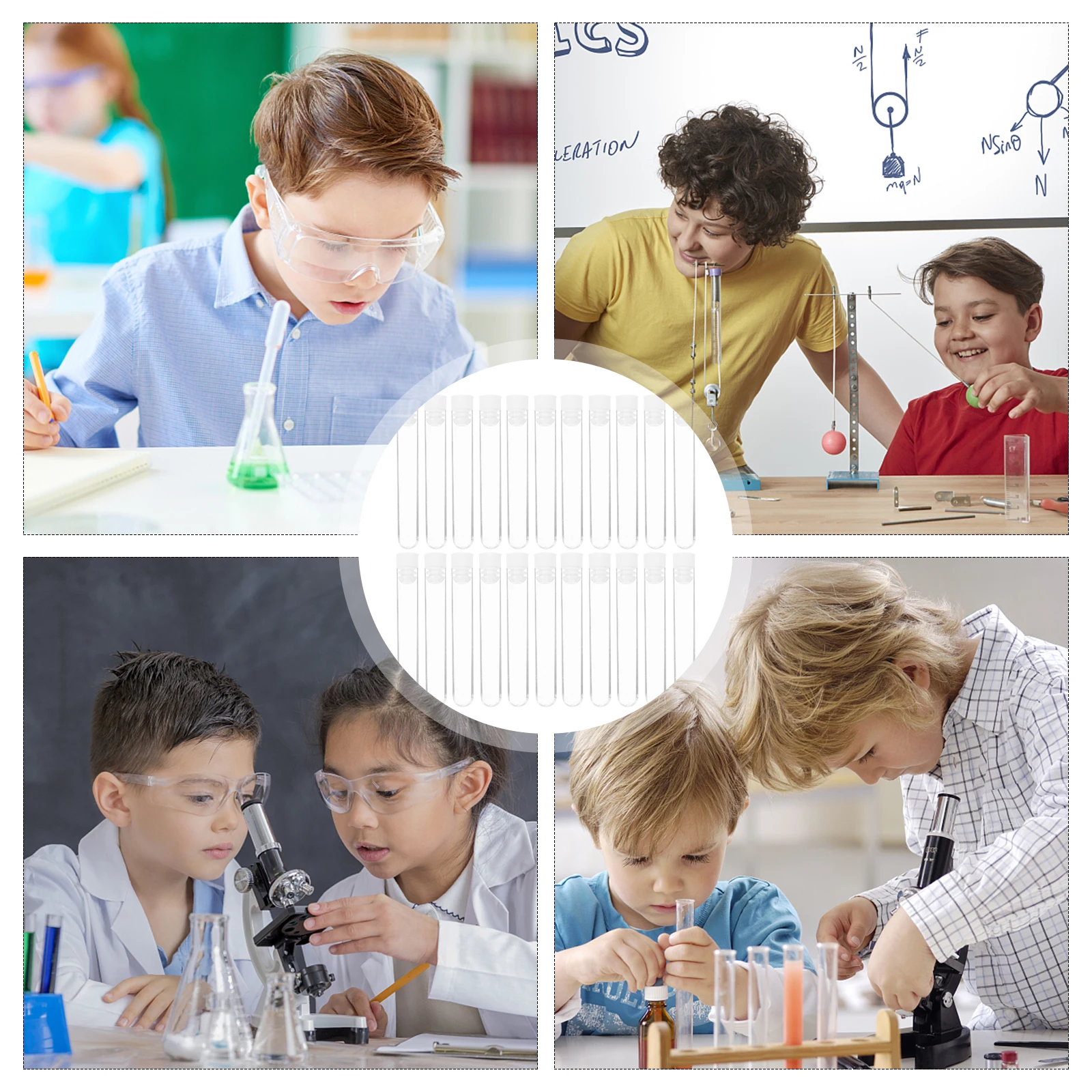 

50 Pcs Test Tube Tubes for Cosmetics Containers with Cover Chemical Lotion Bottle