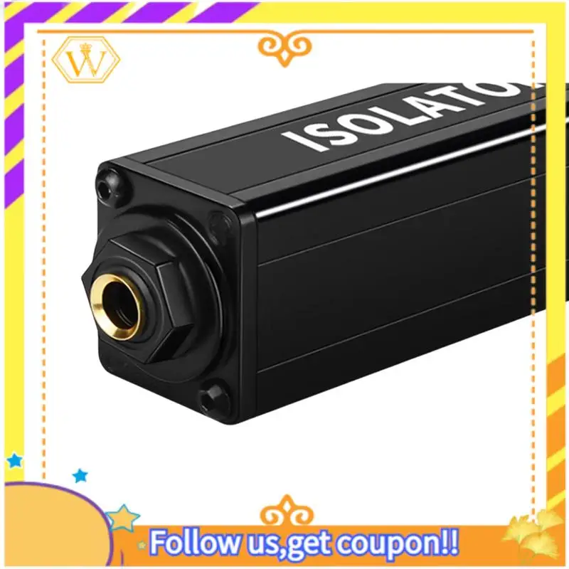

Latest-6.5 Audio Isolator Sound Current Noise Eliminator Ground Loop Isolator TS Audio Isolator Sound Balancing Adapter