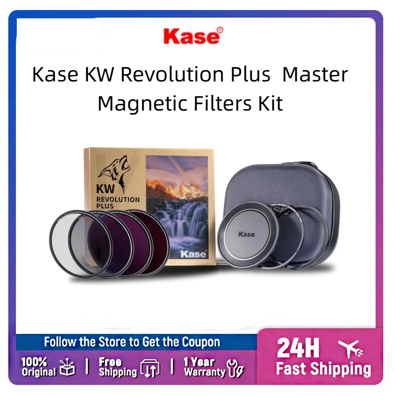 Kase Wolverine Revolution Plus Master Kit 77mm Magnetic CPL ND8 ND64 ND1000 Filter Set with Inlaid Ring