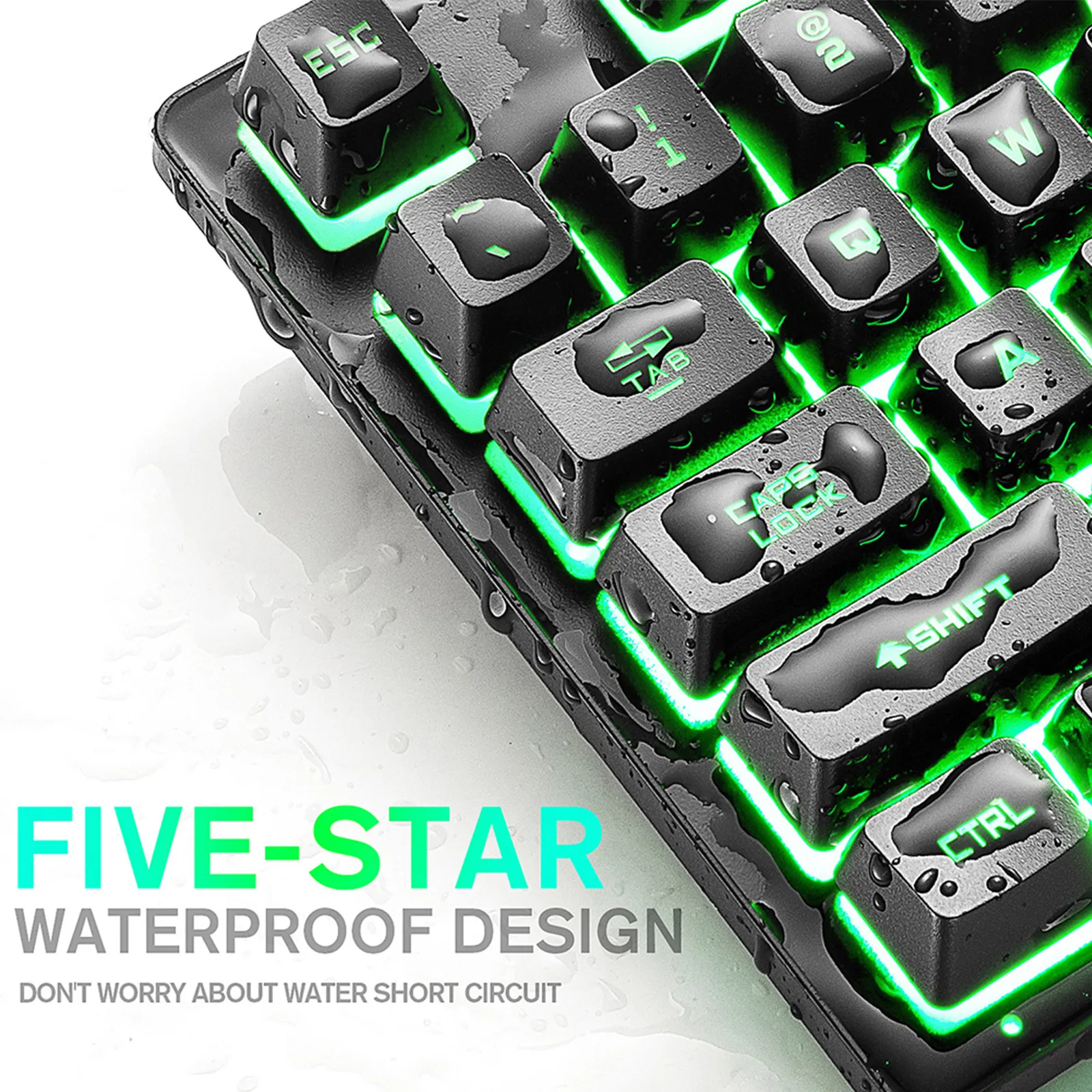 87-Key Rgb LED Illuminated Gaming Keyboard Waterproof 12 Multimedia Keys 19 Conflict Key USB Wired Computer Keyboard