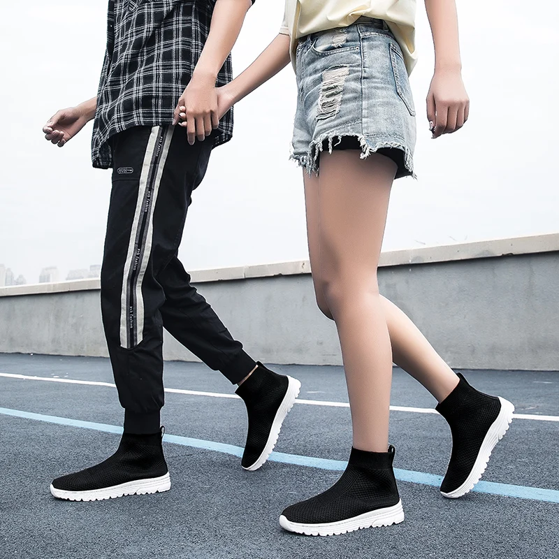 Unisex Sock Sneakers Men Trendy Hip-hop Sports Shoes Women Mesh Breathable Jogging Shoes Oversize Walking Shoes Male Footwear